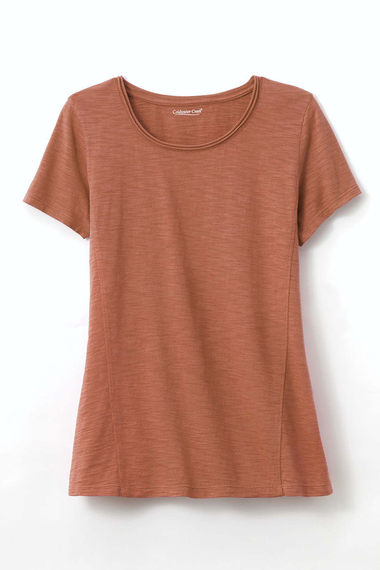 Everyday Ease Vintage-Wash Slub Knit Tee