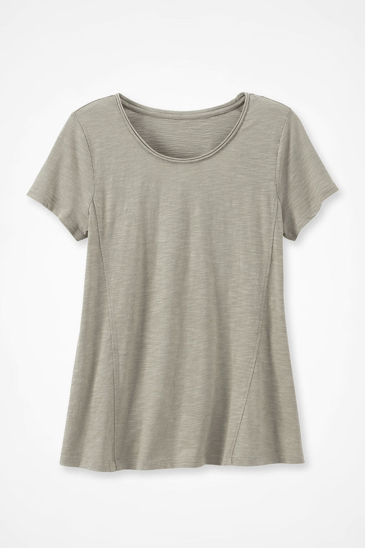 Everyday Ease Vintage-Wash Slub Knit Tee