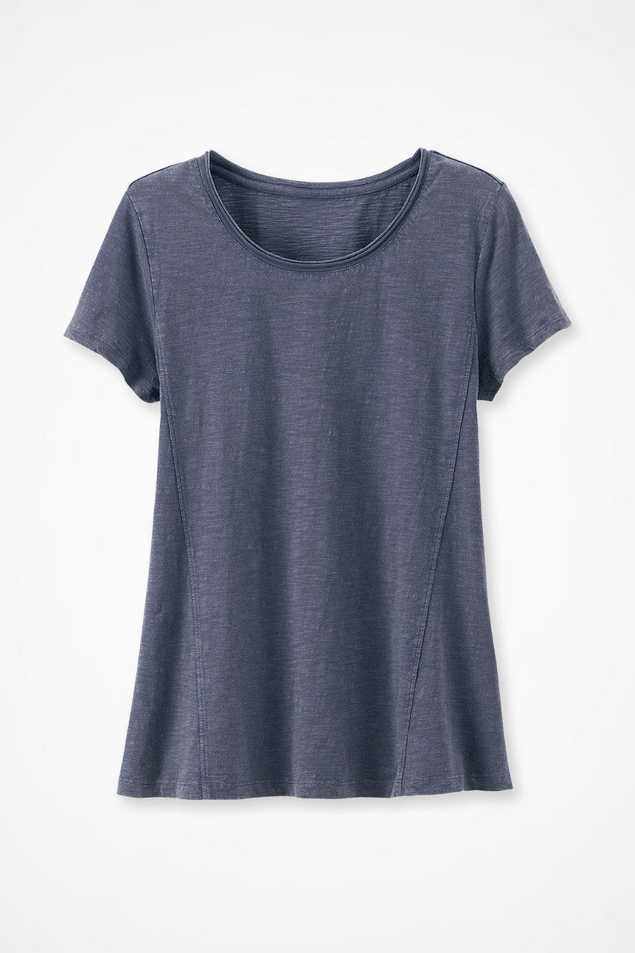 Everyday Ease Vintage-Wash Slub Knit Tee