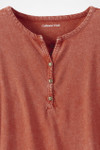 Vintage-Wash Solid Long-Sleeve Henley