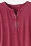 Vintage-Wash Solid Long-Sleeve Henley